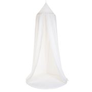 Cort cu baldachin + saltea de joaca Childhome 120x120x230 cm, Jerse Alb ERFCH-CCHCTW