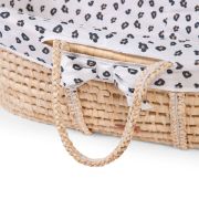 Cos bebe Childhome Moise din coji de porumb cu saltea, Husa Jerse Leopard ERFCH-MBSR3CJLEO