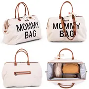 Geanta de infasat Childhome Mommy Bag Teddy Ecru ERFCH-CWMBBTW