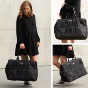 Geanta de infasat matlasata Childhome Mommy Bag Negru ERFCH-CWMBBPBL