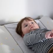 Husa saltea de infasat Childhome Jerse/Frotir Buline ERFCH-CCCOTWHGD
