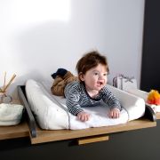 Husa saltea de infasat Childhome Jerse/Frotir Buline ERFCH-CCCOTWHGD