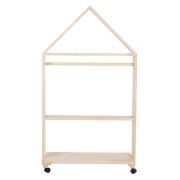 Mobilier decorativ casuta cu roti Childhome 80x135 cm, Lemn Natural ERFCH-OHCN