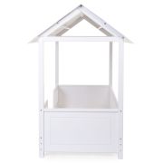 Pat Casuta Childhome cu protectii laterale 70x140 cm Lemn Alb ERFCH-B140BHR