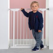 Poarta de siguranta metal Childhome Eltra Doorgate Pressure 75-81 cm, Alb ERFCH-VHELTW