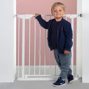 Poarta de siguranta metal Childhome Eltra Doorgate Pressure 75-81 cm, Alb ERFCH-VHELTW