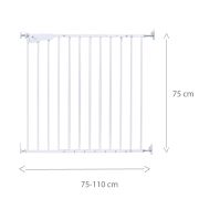 Poarta de siguranta metal Childhome Supra 75-110 cm Alb ERFCH-VHSUW
