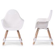 Scaun de masa reglabil in inaltime Childhome Evolu 2 Natural/Alb ERFCH-CHEVOCHNW