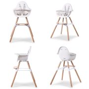 Scaun de masa reglabil in inaltime Childhome Evolu 2 Natural/Alb ERFCH-CHEVOCHNW