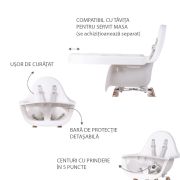 Scaun de masa reglabil in inaltime Childhome Evolu 2 Natural/Alb ERFCH-CHEVOCHNW