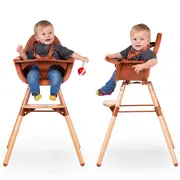 Scaun de masa reglabil in inaltime Childhome Evolu 2 Natural/Ruginiu ERFCH-CHEVOCHRU