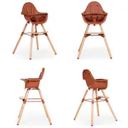 Scaun de masa reglabil in inaltime Childhome Evolu 2 Natural/Ruginiu ERFCH-CHEVOCHRU