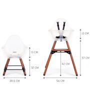 Scaun de masa reglabil in inaltime Childhome Evolu 2 Natural inchis/Alb transparent ERFCH-CHEVOCHFR
