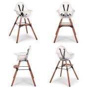 Scaun de masa reglabil in inaltime Childhome Evolu 2 Natural inchis/Alb transparent ERFCH-CHEVOCHFR