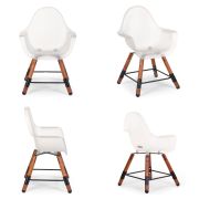 Scaun de masa reglabil in inaltime Childhome Evolu 2 Natural inchis/Alb transparent ERFCH-CHEVOCHFR