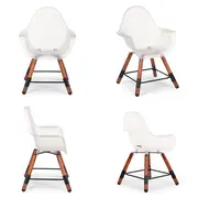 Scaun de masa reglabil in inaltime Childhome Evolu 2 Natural inchis/Alb transparent ERFCH-CHEVOCHFR