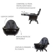 Scaun de masa reglabil in inaltime Childhome Evolu 2 Negru ERFCH-CHEVOCHBL