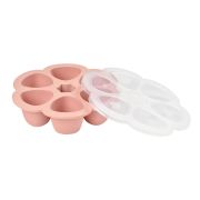 Recipient ermetic silicon multiportii 6x150 ml Beaba Old Pink ERFB912615