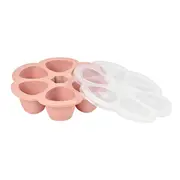 Recipient ermetic silicon multiportii 6x150 ml Beaba Old Pink ERFB912615