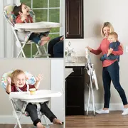 Scaun de masa Graco Snack N Stow Patchwork Grey ERFG3T999PWGEU