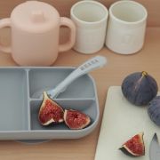 Set de masa silicon cu cana Beaba Old Pink ERFB913527