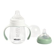 Biberon de invatare 2 in 1 din Tritan Beaba 210 ml Sage Green ERFB913531