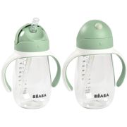Cana cu pai din Tritan Beaba 300 ml Sage Green ERFB913533