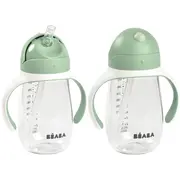 Cana cu pai din Tritan Beaba 300 ml Sage Green ERFB913533
