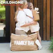 Geanta Childhome Family Bag, aspect piele intoarsa Bej ERFCH-CWFBMR
