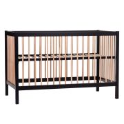 Patut Childhome Cot 97 Fag 60x120 cm, Natural/Negru ERFCH-BE97BN