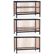 Patut Childhome Cot 97 Fag 60x120 cm, Natural/Negru ERFCH-BE97BN