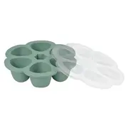 Recipient ermetic silicon multiportii 6x150 ml Beaba Sage Green ERFB914001