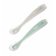 Set 2 lingurite silicon +4 luni Beaba Sage Green ERFB913552