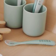 Set 4 lingurite silicon +4 luni Beaba Sage Green ERFB913553