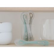 Set 4 lingurite silicon +8 luni Beaba Sage Green ERFB913555