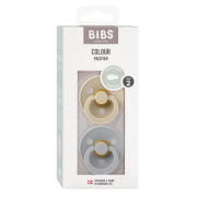Bibs - set 2 suzete colour latex, tetina simetrica, 6 luni +-vanilla/cloud bbb2221420