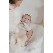 Bibs - set 2 suzete infinity silicon, tetina anatomica, 0 luni +-vanilla/peach bbb165109