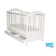 Patut Bebe Balansoar Din Lemn Masiv, Cu Sertar, Roti, Laterale Culisabile Si Inaltime Reglabila A Saltelei, Euro, 127x63 Cm Pjbpat_euro_w