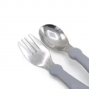 Set tacamuri din inox pentru copii BabyJem (Culoare: Gri) JEMbj_5224