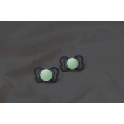 Bibs - set 2 suzete fosforencente couture glow  silicon, tetina anatomica, 6 luni +-sage/cloud bbb1710318