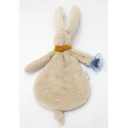 Jucarie atasament bebelusi Iepuras, BabyJem, cu sistem prindere suzeta (Culoare: Gri) JEMbj_8132