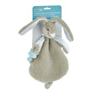 Jucarie atasament bebelusi Iepuras, BabyJem, cu sistem prindere suzeta (Culoare: Gri) JEMbj_8132