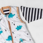 Sac de dormit cu picioruse si maneca lunga detasabila Jurassic 80 cm + manseta 2.5 Tog BBXEU891-25FSN