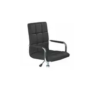 Scaun birou ergonomic, hm gonzo 2, cadru cromat, tapiterie piele ecologica, mecanism de balans, roti pivotante, 90 kg, negru drm4760