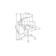 Scaun birou ergonomic, hm gonzo 2, cadru cromat, tapiterie piele ecologica, mecanism de balans, roti pivotante, 90 kg, roz drm4759