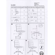 Scaun birou cu stofa tip catifea sl q020, inaltime reglabila, cadru cromat, rotatie 360°, roti pivotante, 90 kg, gri drm8812