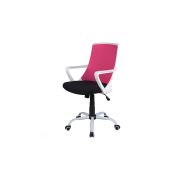 Scaun birou ergonomic, sl q248, tapiterie stofa, reglabil pe inaltime, roti pivotante, mecanism balansare, 100 kg, negru/roz drm4735