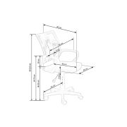 Scaun birou copii hm hanoi, ergonomic, cu mesh, cadru polipropilena, inaltime reglabila, rotatie 360°, 100 kg, multicolor drm8865
