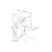 Scaun birou copii hm hanoi, ergonomic, cu mesh, cadru polipropilena, inaltime reglabila, rotatie 360&deg;, 100 kg, multicolor drm8865