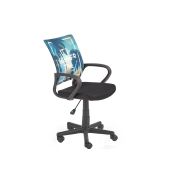 Scaun birou copii hm hanoi, ergonomic, cu mesh, cadru polipropilena, inaltime reglabila, rotatie 360°, 100 kg, multicolor drm8865